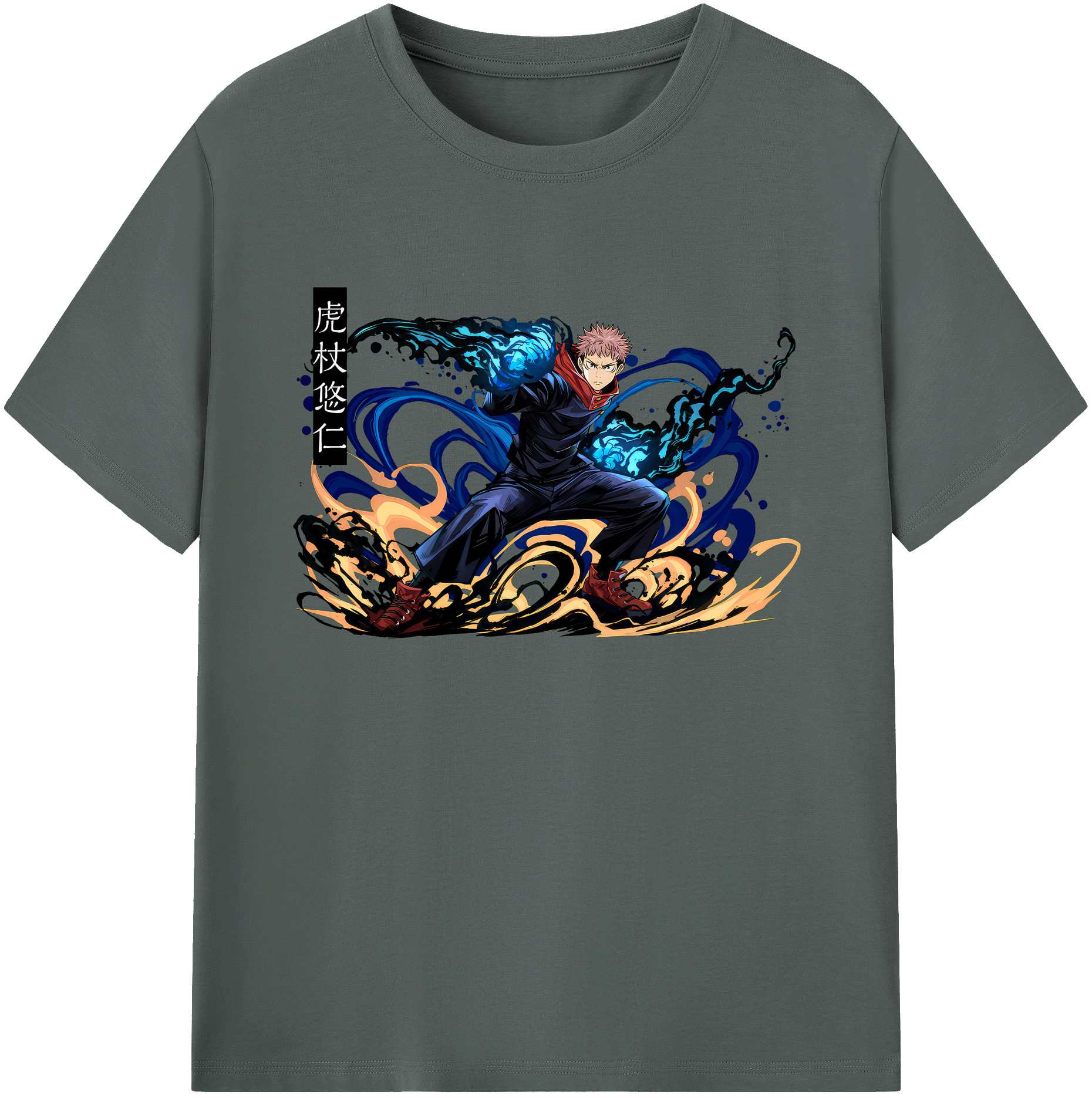 （画像用） 呪術廻戦 Jujutsu Kaisen 綿100％ メンズ半袖Tシャツ｜肌触りやわらか＆通気性
